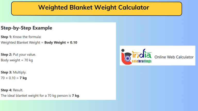 Weighted Blanket Weight Calculator