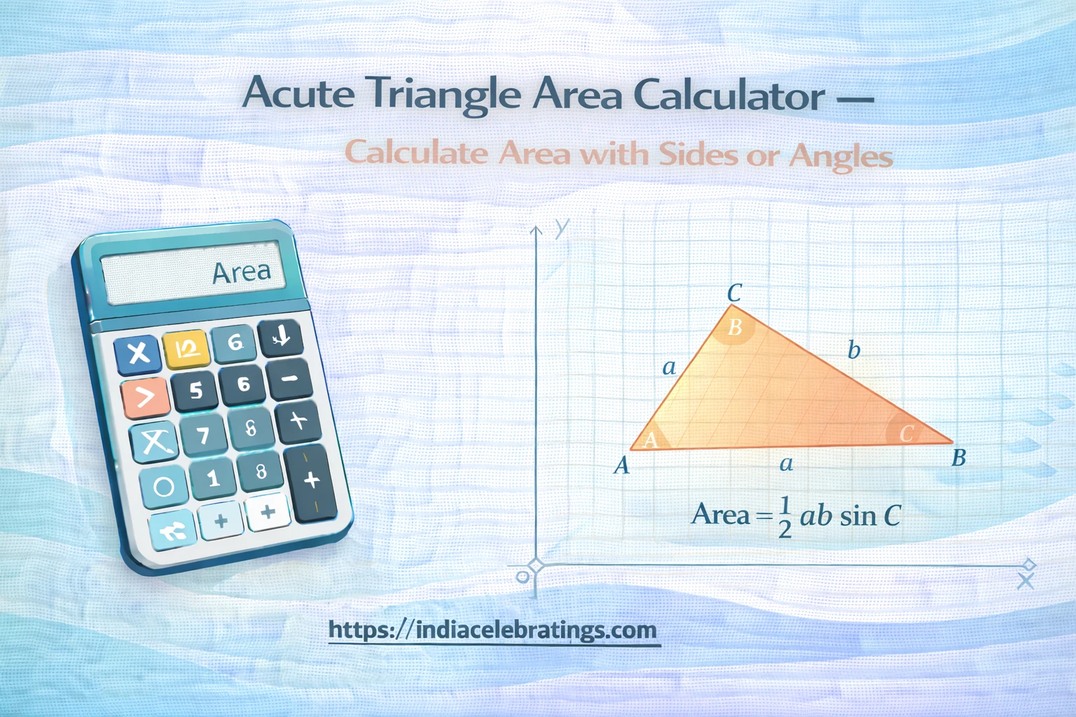 Acute Triangle Area Calculator — Calculate Area with Sides or Angles 1 Acute Triangle Area Calculator