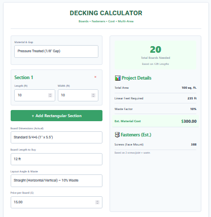 Decking Calculator
