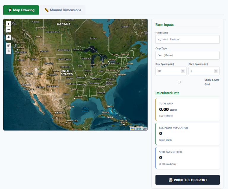 Farm Acreage Calculator