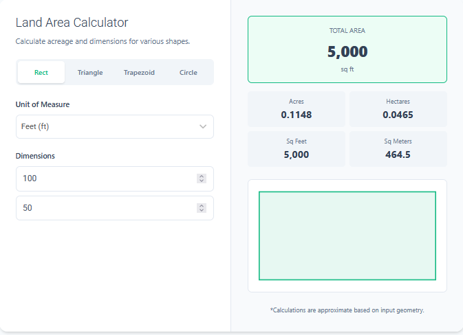 Field Area Calculator