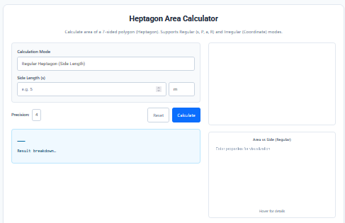 Heptagon Area Calculator