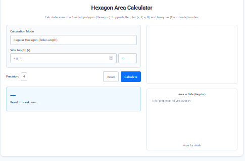 Hexagon Area Calculator
