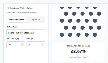 Hole Area Calculator