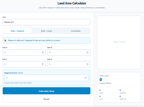 Land Area Calculator