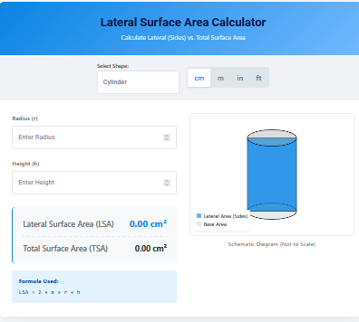 Lateral Surface Area Calculator