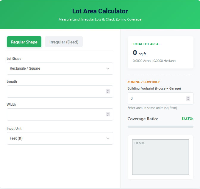 Lot Area Calculator