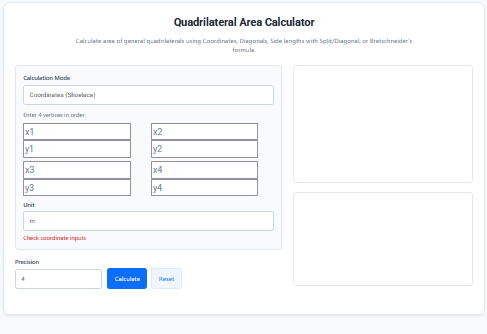 Quadrilateral Area Calculator