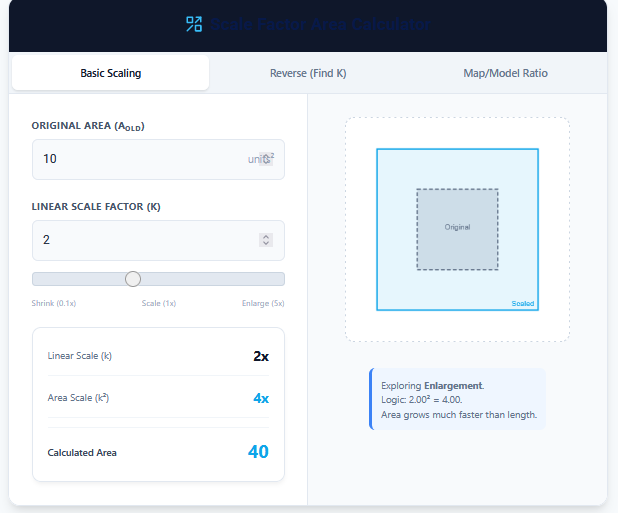 Scale Factor Area Calculator