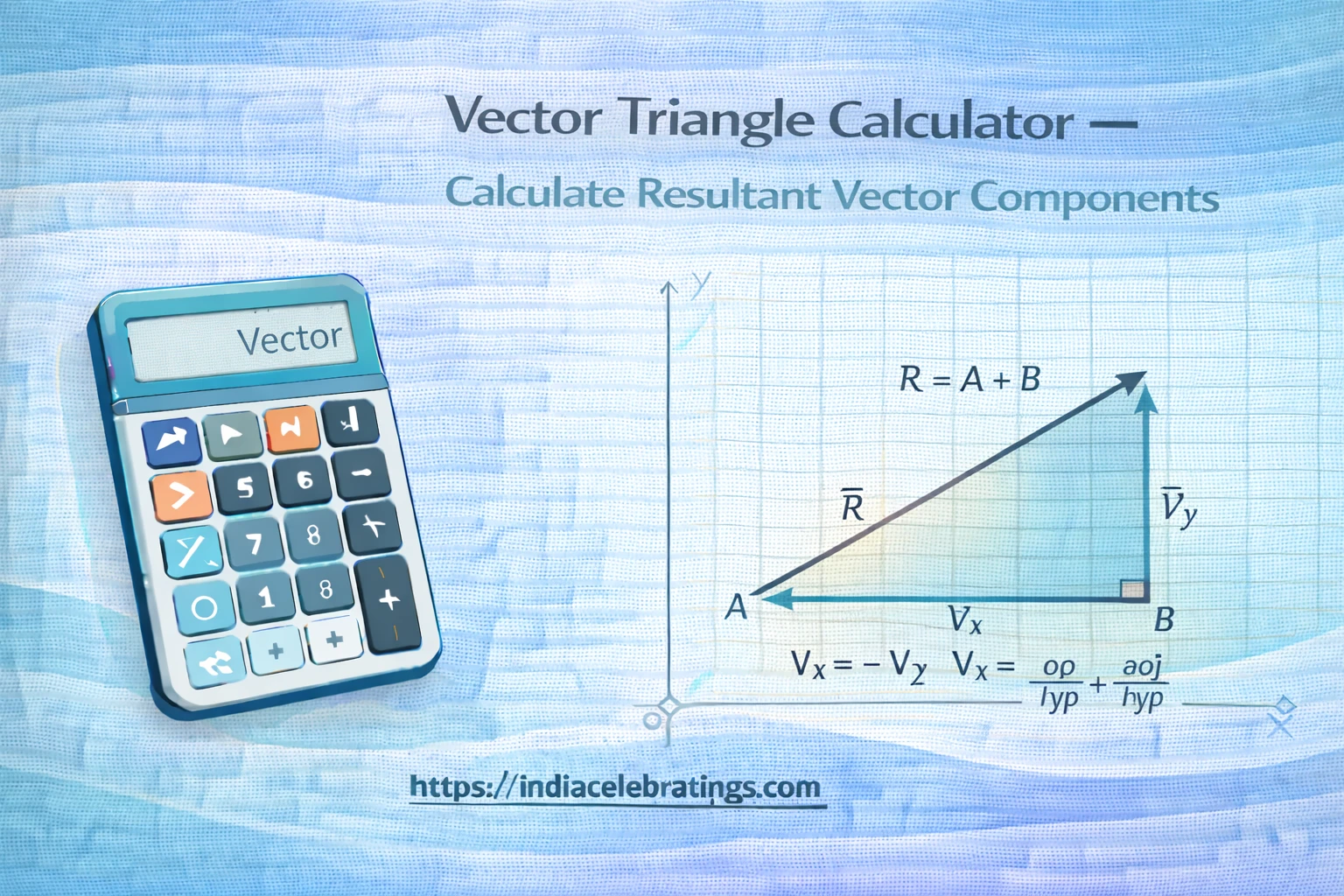Vector Triangle Calculator — Calculate Resultant Vector & Components Fast 1 Vector triangle calculator