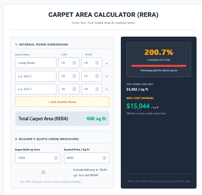 carpet area calculator
