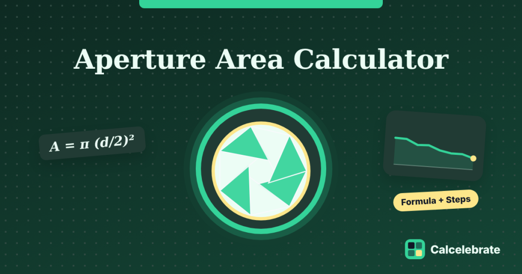 Aperture Area Calculator: formula, steps and worked examples on Calcelebrate