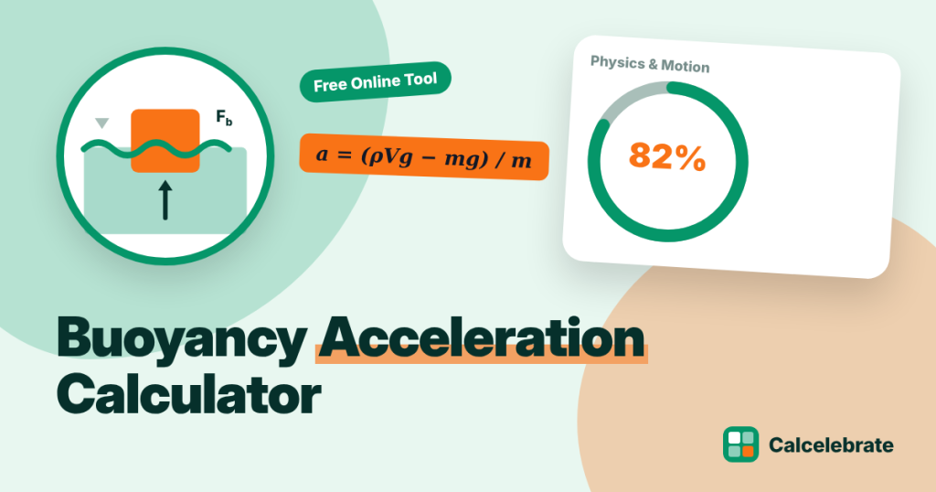 Buoyancy Acceleration Calculator: formula, steps and worked examples on Calcelebrate