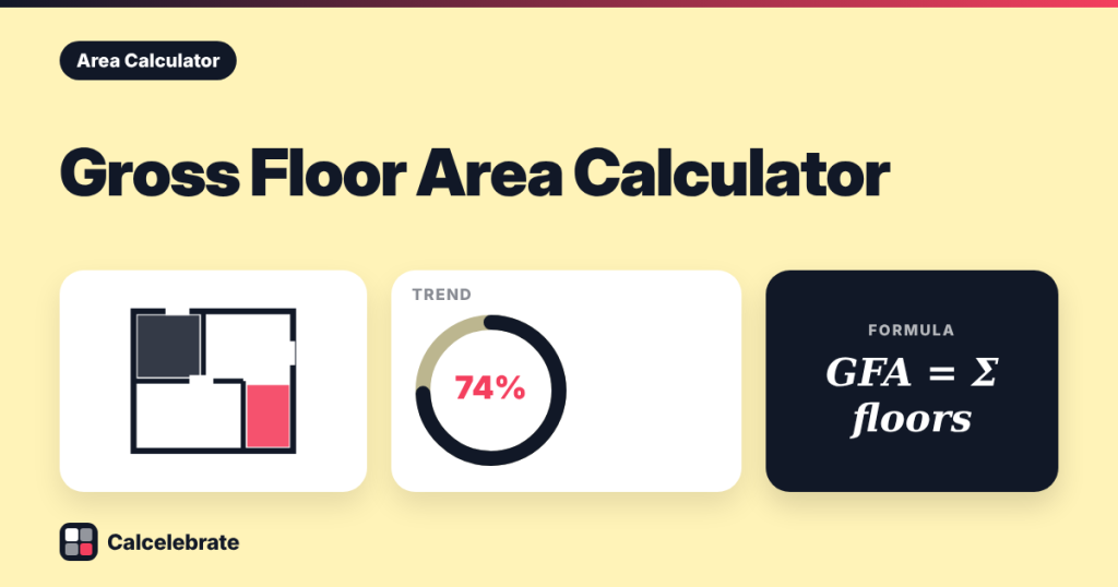 Gross Floor Area Calculator: formula, steps and worked examples on Calcelebrate