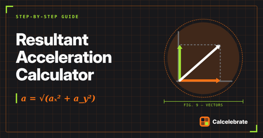 Resultant Acceleration Calculator: formula, steps and worked examples on Calcelebrate