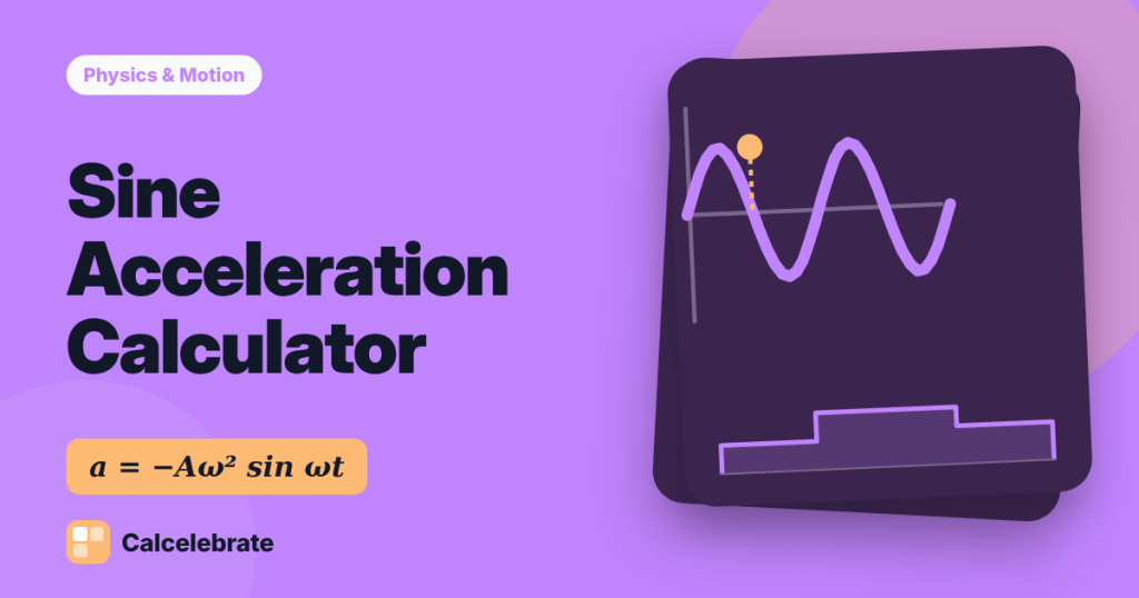 Sine Acceleration Calculator: formula, steps and worked examples on Calcelebrate