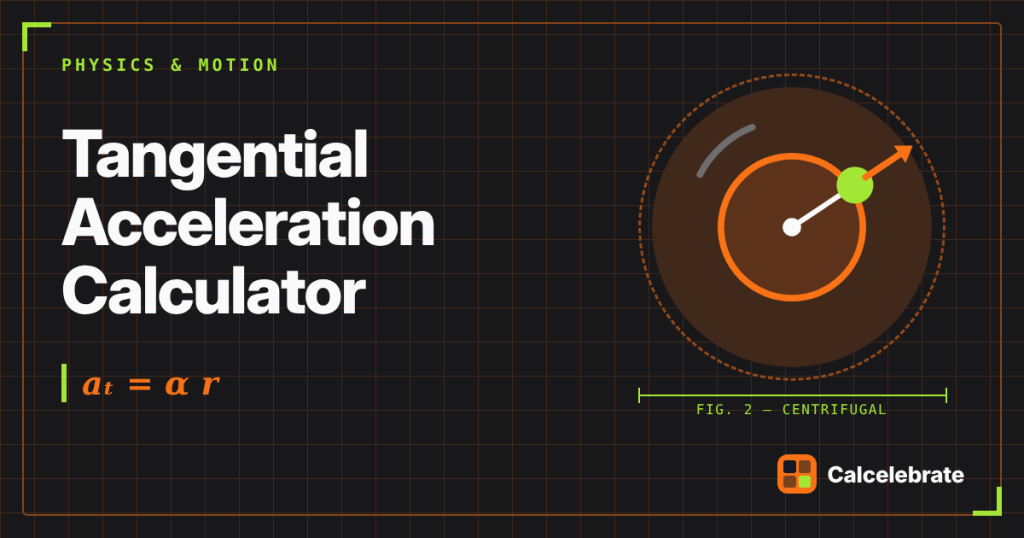 Tangential Acceleration Calculator: formula, steps and worked examples on Calcelebrate