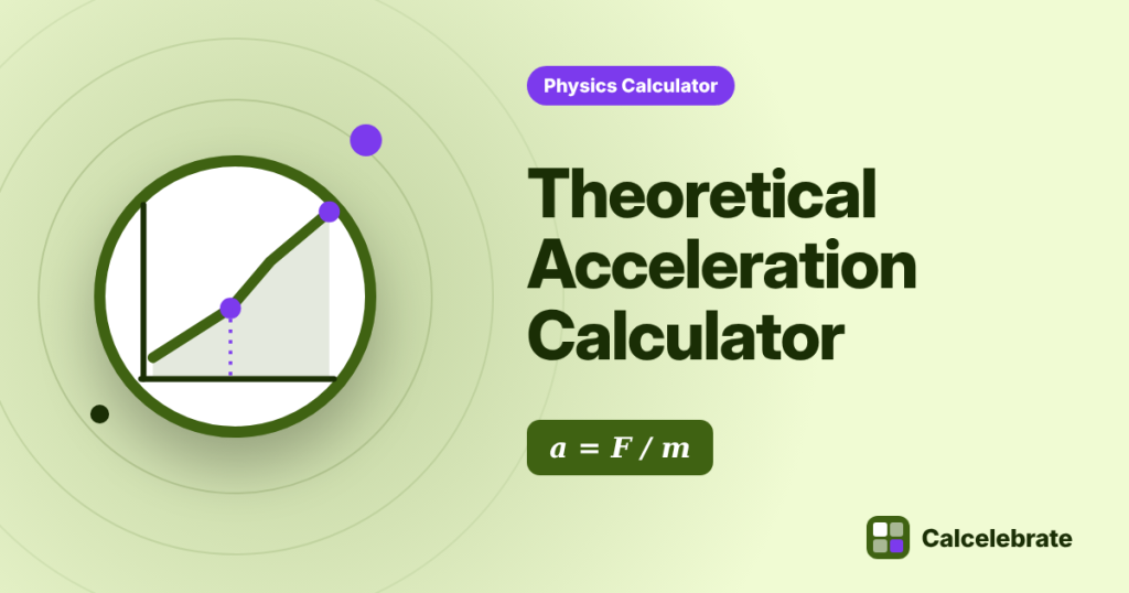 Theoretical Acceleration Calculator: formula, steps and worked examples on Calcelebrate