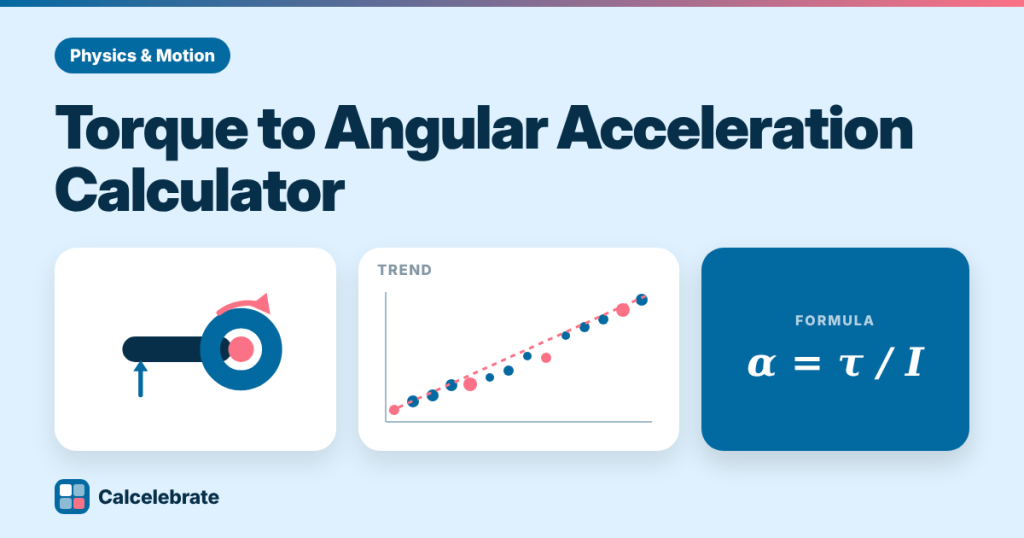 Torque to Angular Acceleration Calculator: formula, steps and worked examples on Calcelebrate